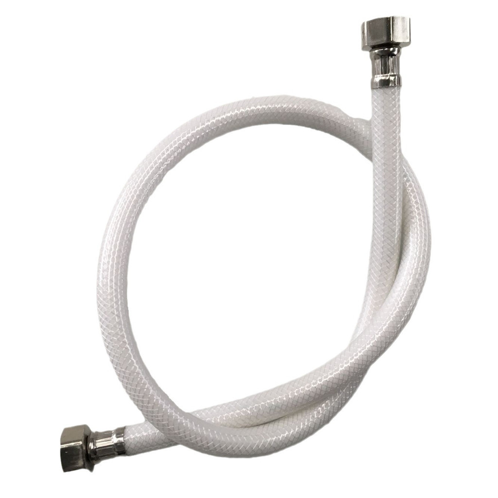 ปลอกตาข่ายหุ้มท่อน้ำเข้าเครื่องทำน้ำอุ่น PVC สีขาว สำหรับอ่างล้างหน้า ห้องน้ำ ปกป้องท่ออลูมิเนียมไม่ให้ขาด