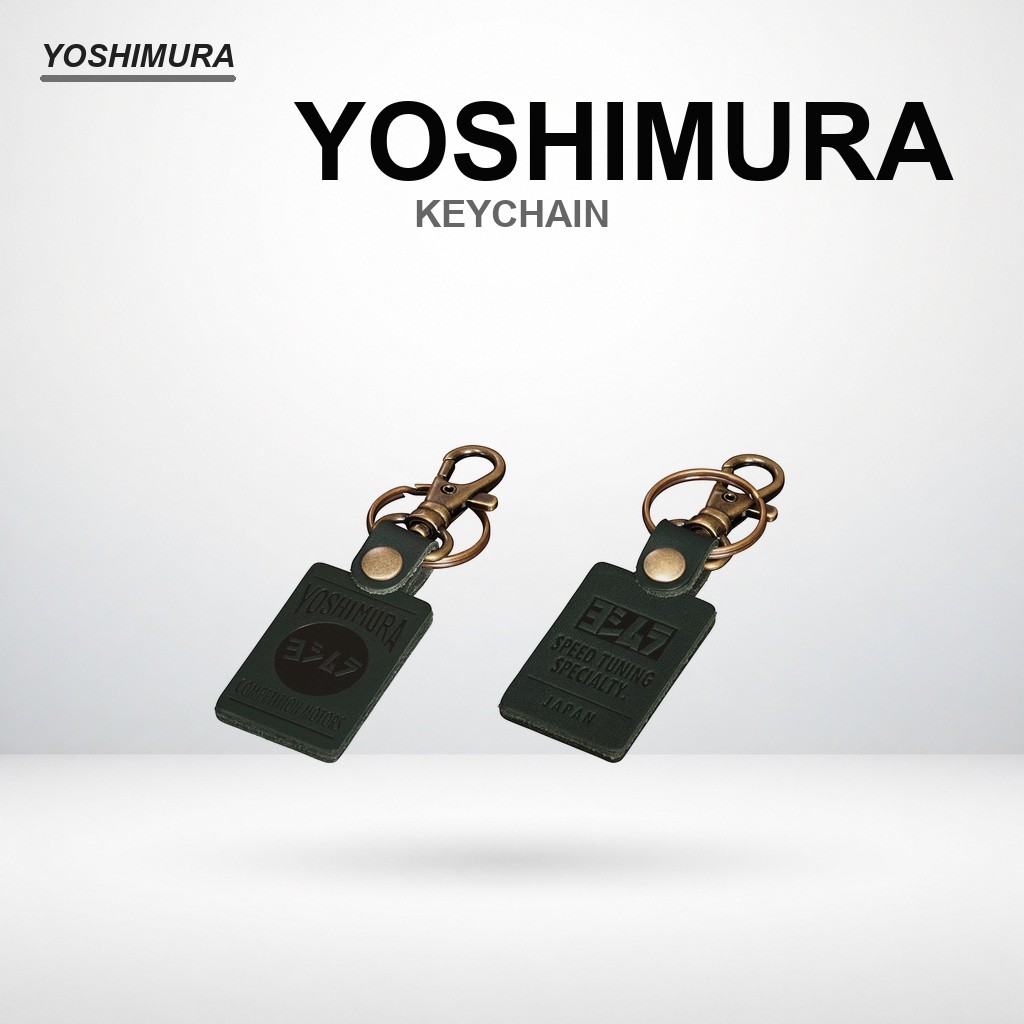 พวงกุญแจหนัง YOSHIMURA (Competition Motors) สีดำ | YOSHIMURA Leather Keychain, Competition Motors, B