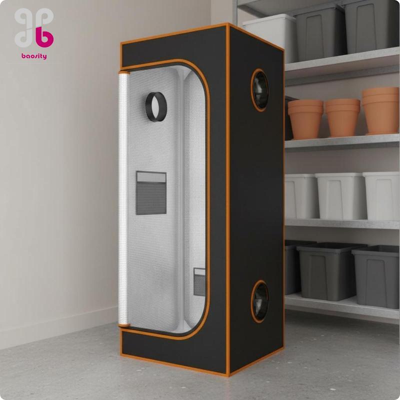 Baosity Indoor Grow Tent 600D วัสดุ Oxford Vented Grow เต็นท์แข็ง 40x40x90 CM