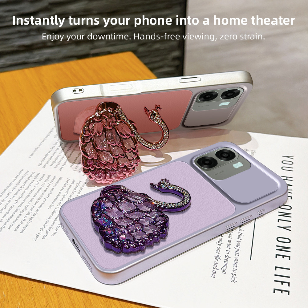 Swan Glitter ผู้ถือหนัง PU สําหรับ OPPO A5 A6 A6t A5i Pro OPPO A6X A6S A5m A6i K15 Pro Plus K10 K13 