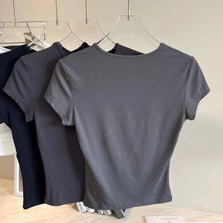 YOGATRUTHSports Top Breathable Nude Feeling เสื้อยืดกระชับสัดส่วนออกกําลังกายวิ่ง