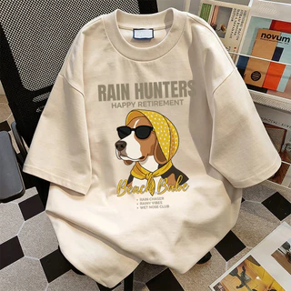COD (จัดส่งภายใน 24 ชั่วโมง) BOOM เสื้อยืดโอเวอร์ไซซ์ผู้หญิง ผ้านุ่มหนา Beagle แฟชั่นสไตล์เกาหลี