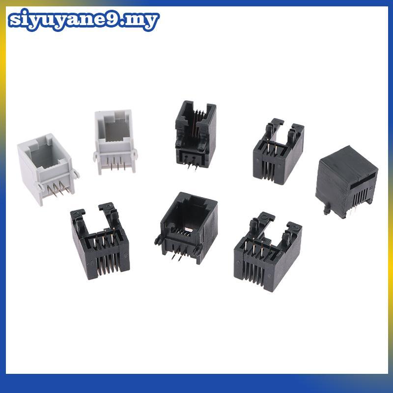 SINE 10PCS RJ11 โทรศัพท์ Soet ขาโค้ง 95001 4P4C 6P6C 6P4C หญิง Ja Pcb Connector โทรศัพท์ Soet .