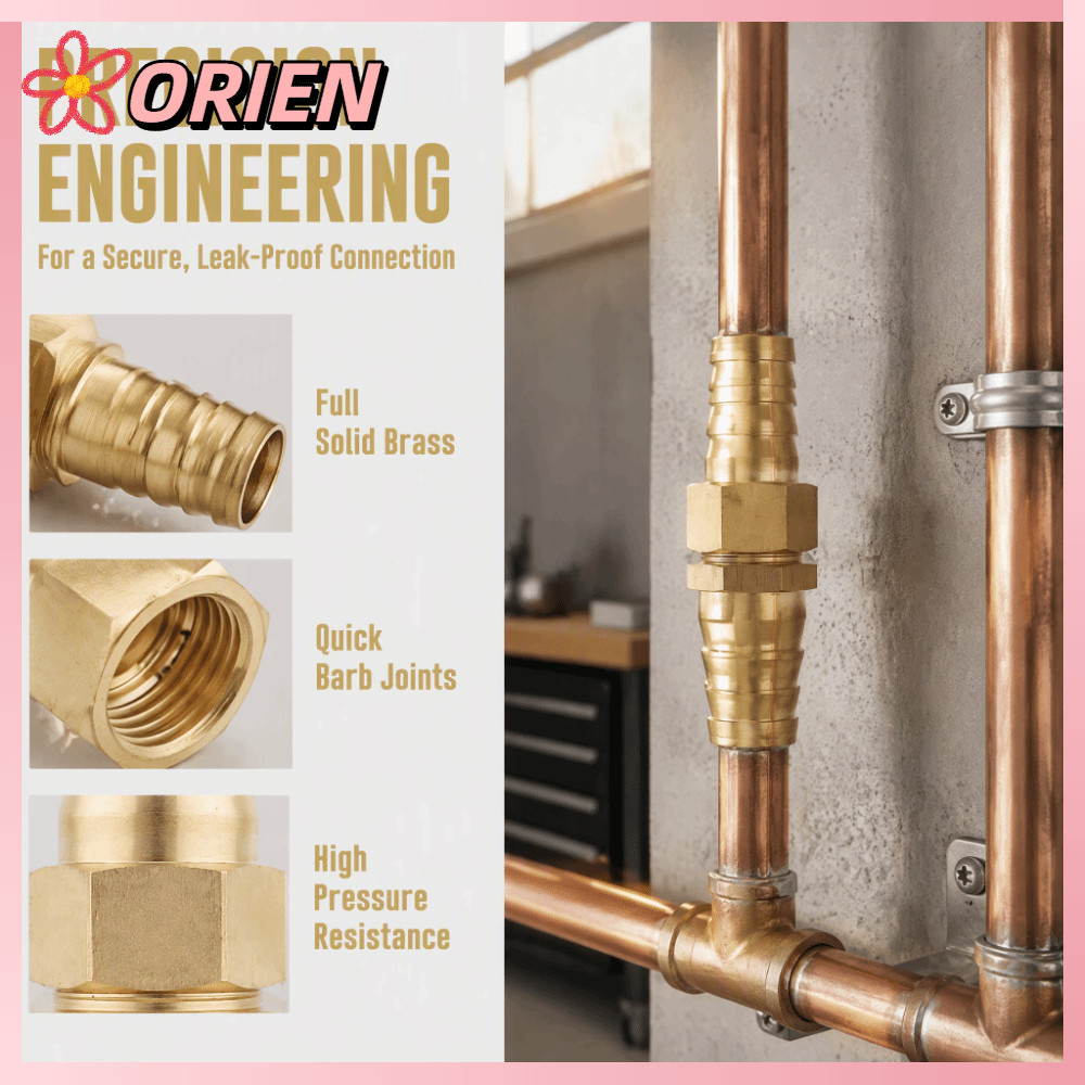 ORIEN ท่อ Barb ลด, Barbed Coupler อเนกประสงค์ Barb Fitting Splicer, ทนทานหลอด Splicer Connector สายน