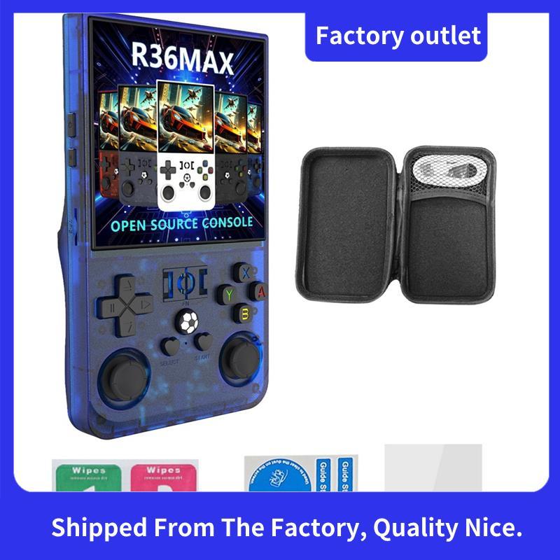 R36MAX Retro เกมคอนโซลมือถือ 128GB 4.0 นิ้วหน้าจอ IPS แบบพกพากระเป๋าเครื่องเล่นวิดีโอรองรับ 30 + Emu