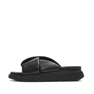 FITFLOP GEN-FF FOLDED-LEATHER SLIDES รองเท้าแตะผู้หญิง รุ่น A2Z-090 สี BLACK
