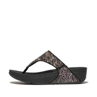 FITFLOP LULU MULTI-TONAL GLITTER T/P รองเท้าแตะแบบหูหนีบผู้หญิง รุ่น JE6-C55 สี BLACK