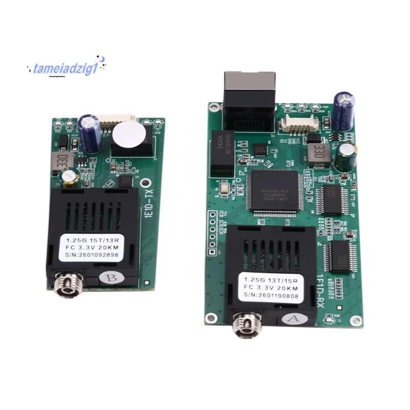 1 IP Ethernet วิดีโอ 1 ข้อมูล TTL กว่าตัวแปลงไฟเบอร์ออปติก 1310nm/1550nm FC Singlemode Fiber 20Km, T