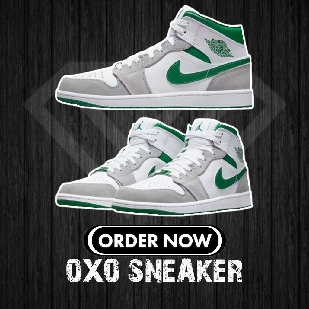 รองเท้าผ้าใบ YALIN AIR 1 MID สีเขียว-เทา DC7294-103