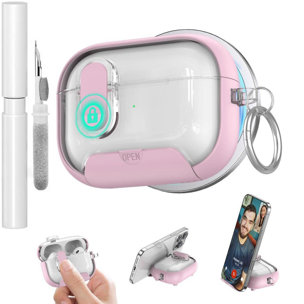 เคสหูฟังใส TPU ขาตั้งแม่เหล็ก สำหรับ Airpods 5/4/4ANC(2024) & Airpods Pro 3(2025) ส่งภายใน24ชม