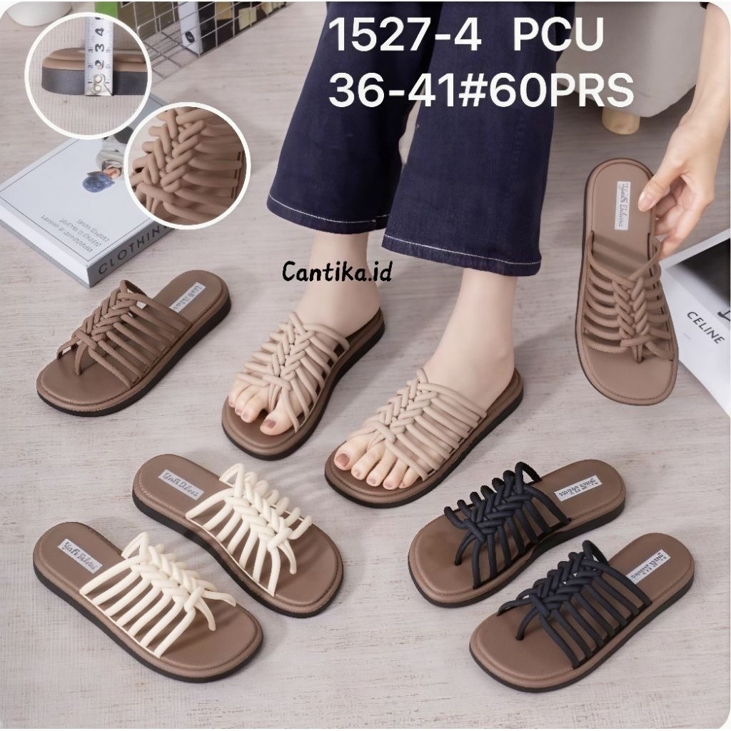 รองเท้าแตะ PREMIUM GLADIATOR สําหรับผู้หญิง ANTI-SLIP JELLY Rubber YOUTH BALANCE 1527-4