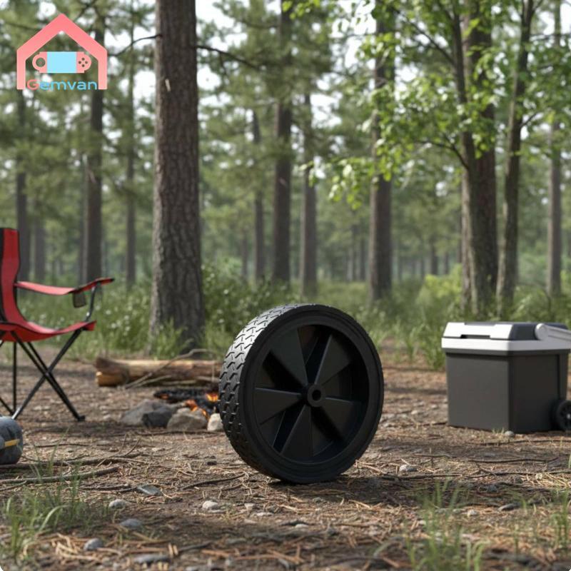 Ronyme Camping Cart Wheel ทนต่อการสึกหรอพับ Wagon ยาง Double 5IN ยาง 12-3