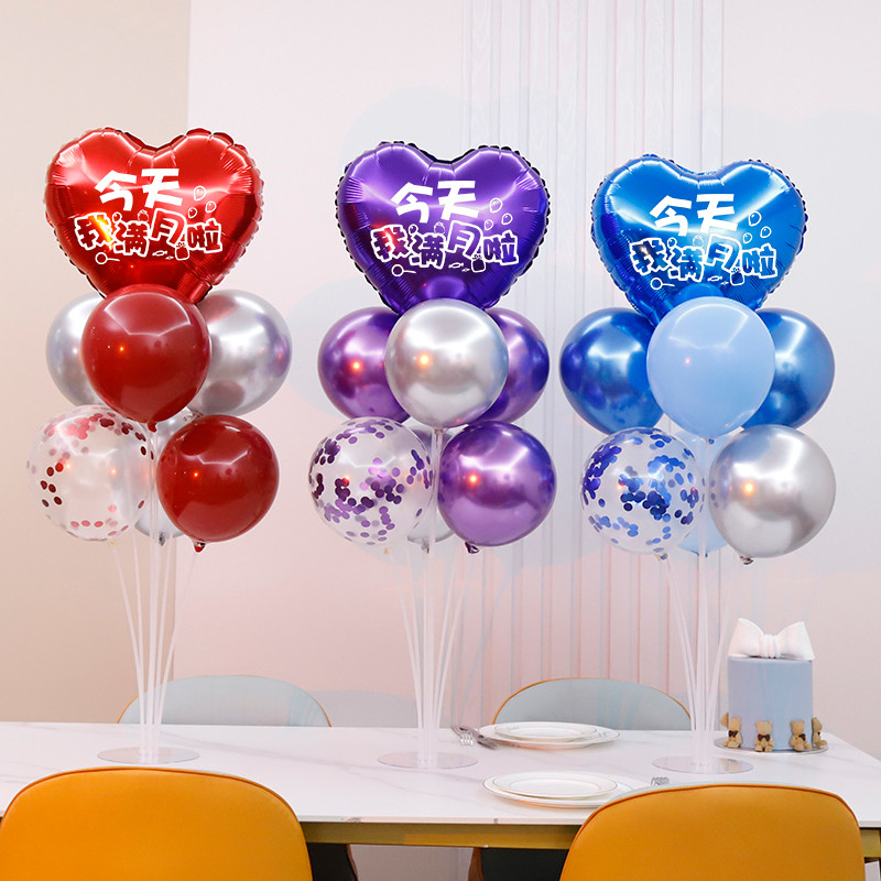 Influencer Baby Full Moon Love Luminous บอลลูนตารางลอยเด็ก Party ท่องเที่ยววงเล็บฉากเค้าโครงอุปกรณ์