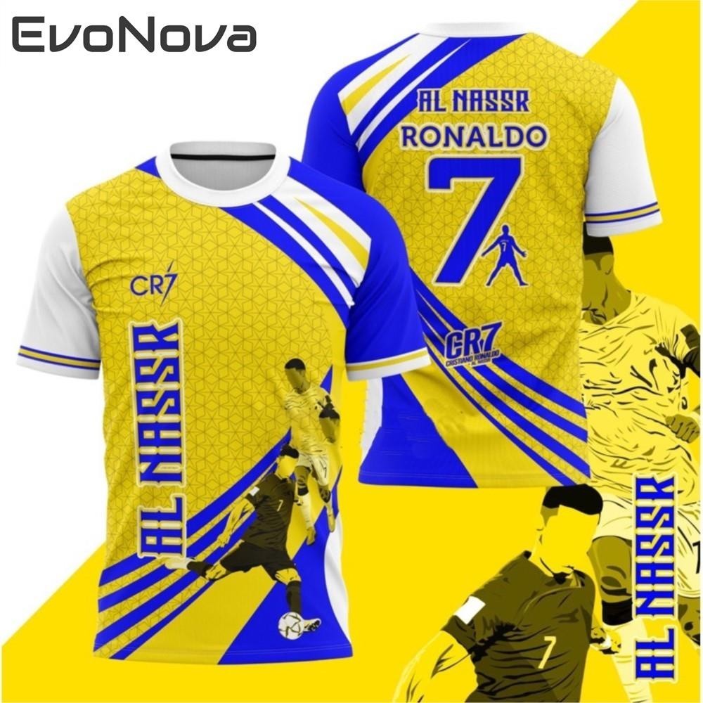 EvoNova Jersey Cristiano Ronaldo Al Nasr Sublimation Tshirt Baju CR7