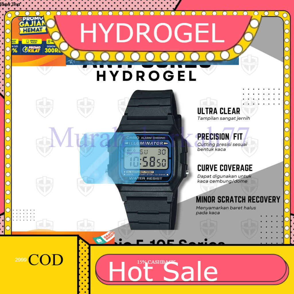 HYDROGEL ไฮโดรเจลป้องกันรอยขีดข่วนสําหรับ Casio F105 F-105w F 105