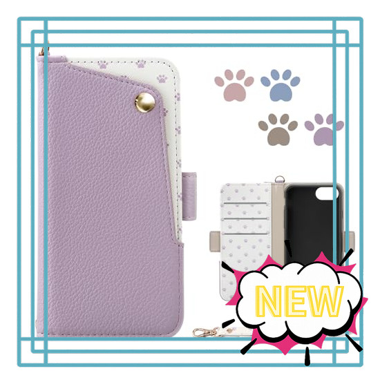 iPhone 8 Case, Wallet-Style, iPhone SE3/ iPhone SE3/SE2 Case, Cute Cat Paw Prints, iPhone 7 Cover fo