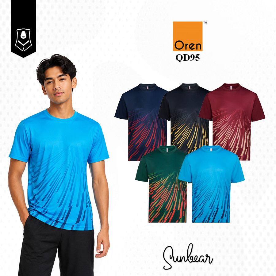 QD95 Oren Sport Unisex Mini ตาไก่เสื้อคอกลม Jersey สมาร์ท Casual Microfibre 150g/m2 SUNBEAR