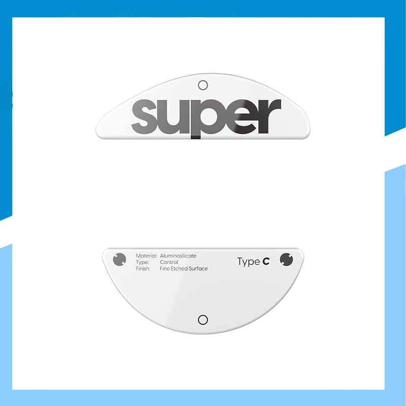 Pulsar Gaming Gears Superglide2 Mouse Feet for X3 Series - Durable, Low Friction, Smooth Glass - Whi