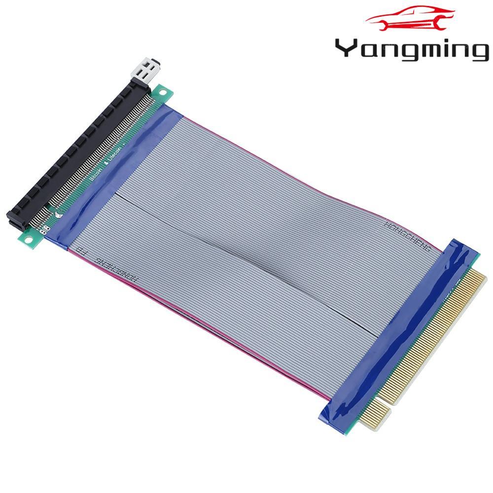 YANGMING PCI-E Extension Cable, 16X Speed Soft Flat Cable PCI-E Riser Card, ปฏิบัติความเร็วสูงยืดหยุ
