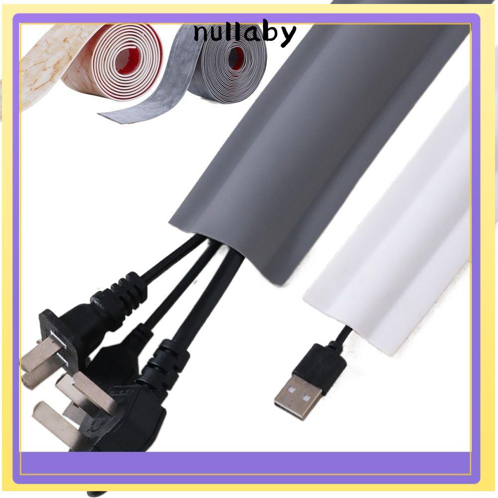 NULLABY สายทีวี Hider, DIY ตกแต่งสีได้สายเคเบิลคอนซีลเลอร์, PVC กันน้ํา Self-Adhesive ไฟฟ้าลวดสล็อต 
