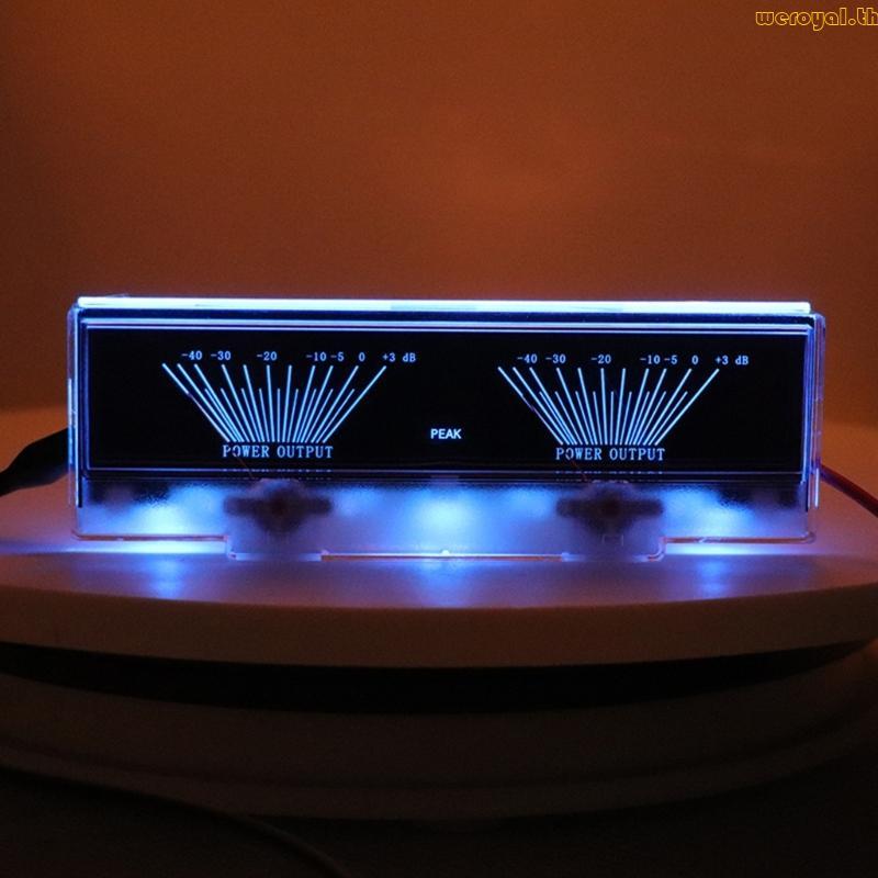 Weroyal DC500uA VU Meter Dual Analog- พร้อมแสงสีฟ้าสําหรับเครื่องขยายเสียง Preamplifier