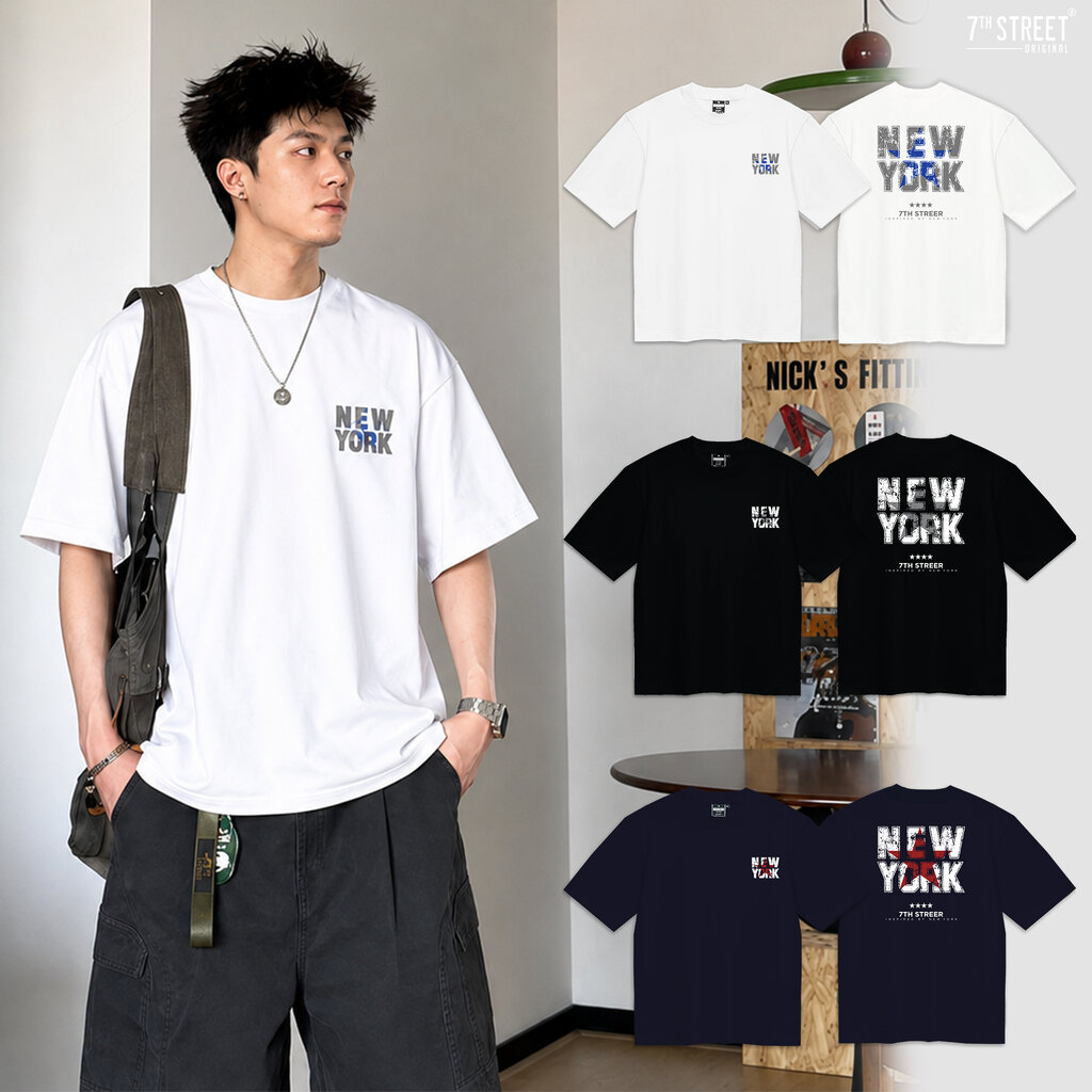 เสื้อโอเวอร์ไซส์ 7th Street รุ่น OF-NCS ผ้า Cotton เบอร์ 20 เส้นใยcotton100% ระบายความร้อนดีมาก ผ้าหนาอยู่ทรง แพทเทิร...