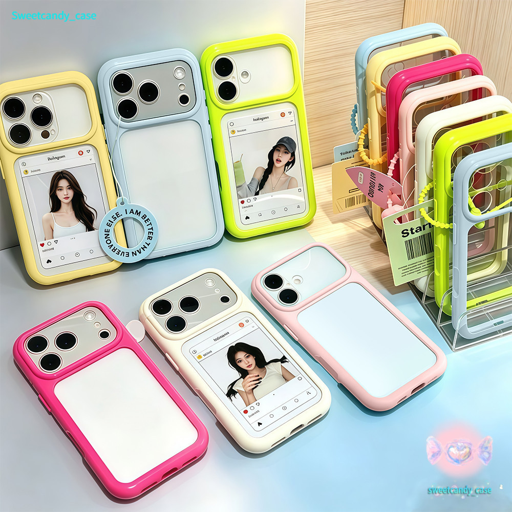 เคสสำหรับไอโฟน17 ส่งในพื้นที่ สไตล์นิยม เคสใสแข็งขอบสี่สันลุคซีรีส์ 17 For IPhone17 16Pro 13 12 11 14 15PROMAX 16 15Plus