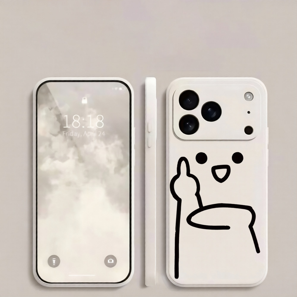 แนวตั้งนิ้วกลางเคสโทรศัพท์เหมาะสําหรับXiaomi 17U 17TPro 17T 15U 15 14U 14Pro 13Pro 12Pro 12 11U CIVI