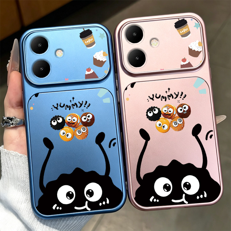 PBZZ สําหรับ infinix smart 20 10 PLUS tecno spark go 3 2 2S เคสโทรศัพท์ความวิตกกังวล Softcase ซิลิโคนกันกระแทกใหม่ออกแบบความงามน่ารักสีดําช็อกโกแลตสําหรับชาย JSQHQ1