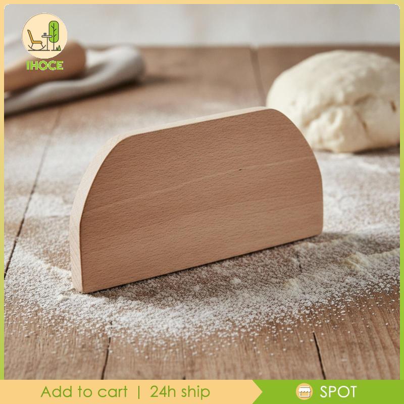 [Ihoce] Pastry Scraper Unfinished Bench Scraper Pastry Cutter เครื่องมือห้องครัวยาวนานอเนกประสงค์สํา