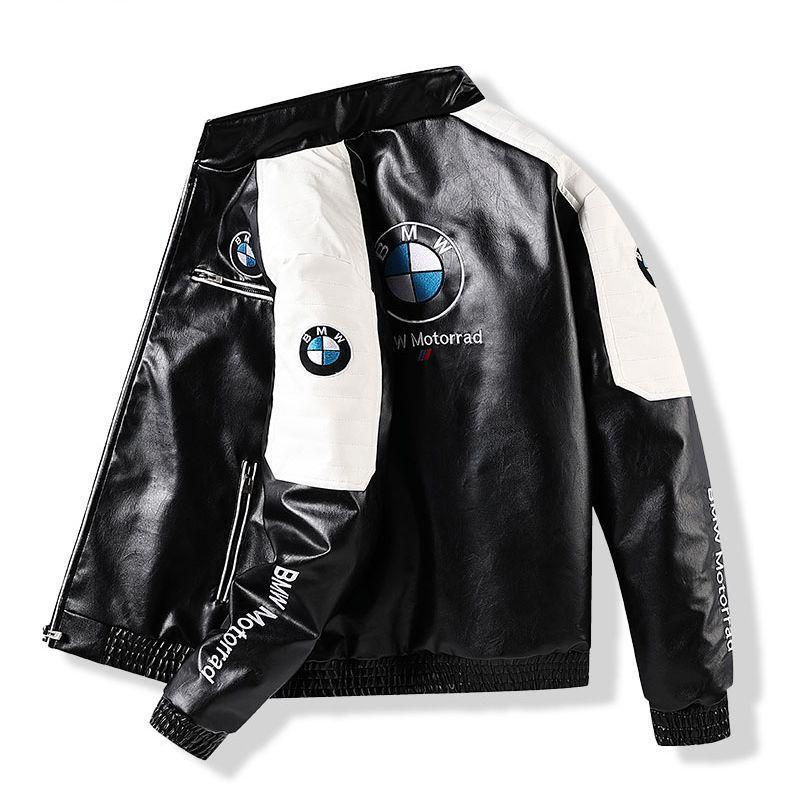 New M POWER racing-style leather jacket, embroidered craftsmanship, M3, M4, M5, 320I, M240I, street 