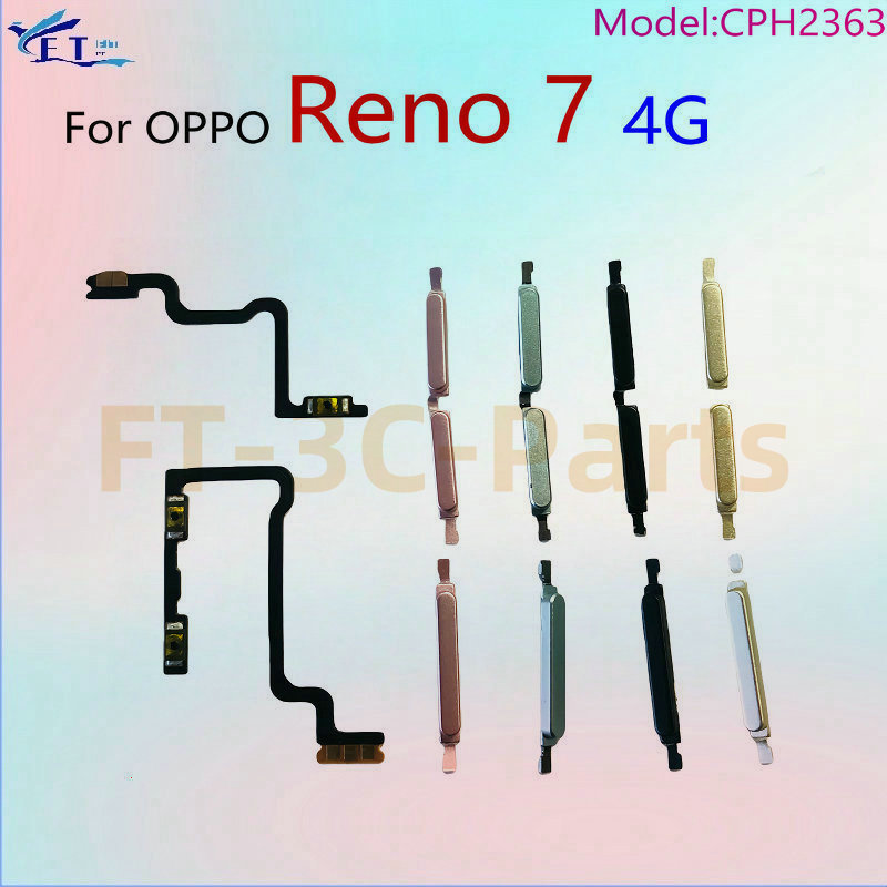 สําหรับ OPPO Reno 7 4G ปริมาณไฟ Flex Cable ด้านข้างปุ่มสวิทช์เปิดปิดปุ่ม Flex Cable อะไหล่ทดแทน