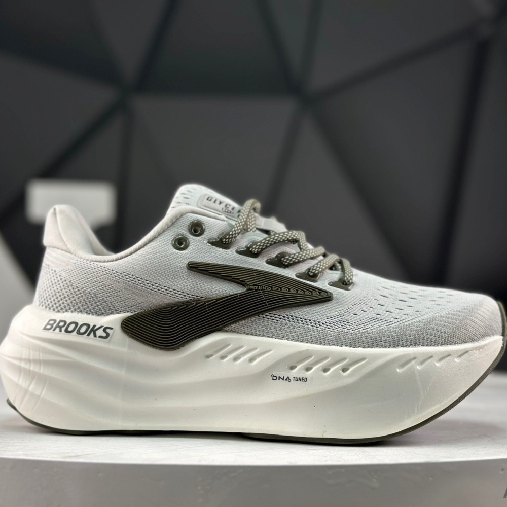 BROOKS Glycerin Max รองเท้าวิ่งผู้ใหญ่, รองเท้าวิ่งออกกําลังกายตาข่ายมาราธอนไนโตรเจนเบาะ DPUB