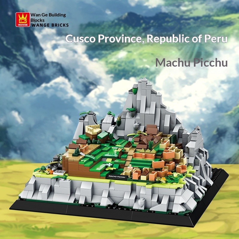 Vanger 5252 Peru Cuzco Machu Picchu Street View Building Model ของเล่นเพื่อการศึกษาเด็กประกอบอาคารบล