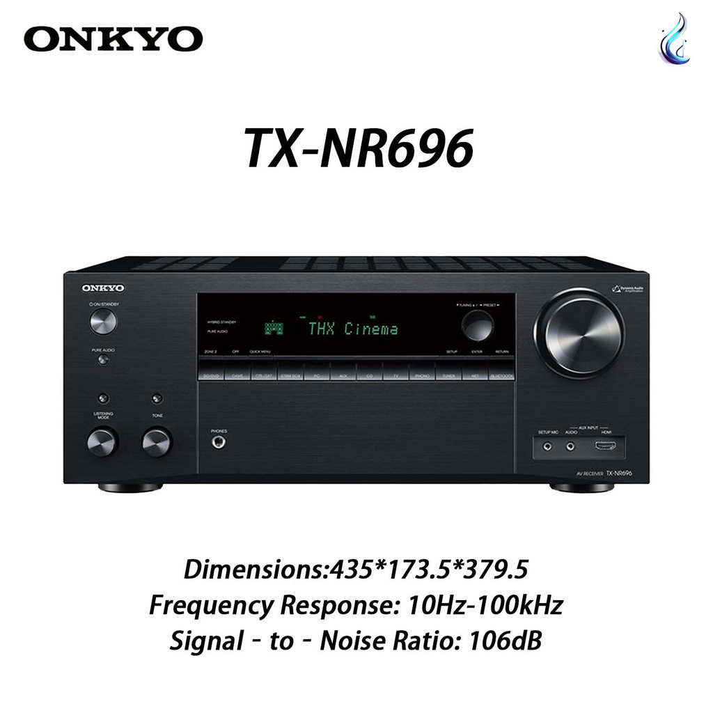 ONKYO TX-NR696 บลูทูธ THX บ้าน 7.2-Channel โฮมเธียเตอร์ AV Receiver, 4K Dolby Atmos DTS:X เครื่องขยา