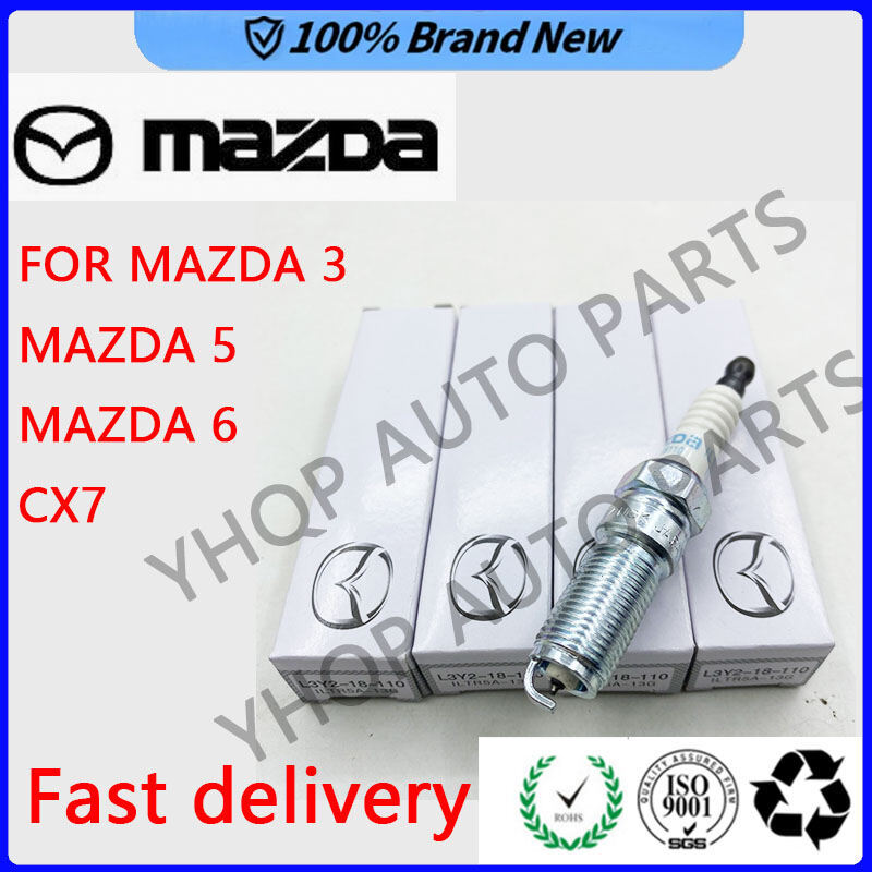4PCS Iridium Spark Plug สําหรับ Mazda 3 5 6 CX-7 Ford Lincoln L3Y2-18-110 ILTR5A-13G ILTR5A13G
