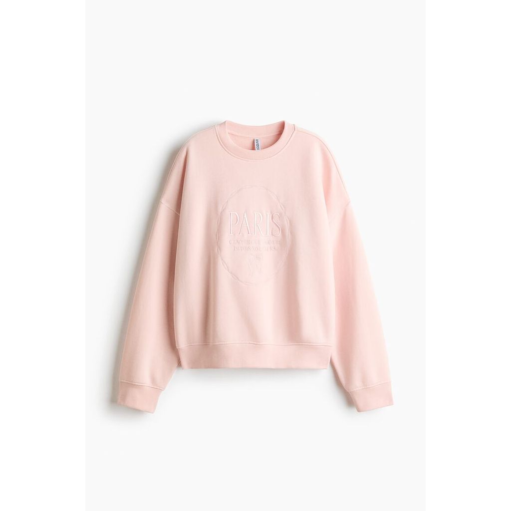 H&M(เอชแอนด์เอ็ม) เสื้อสเวตเชิ้ตพิมพ์ลายทรงโอเวอร์ไซส์ ผู้หญิง 1354318_1