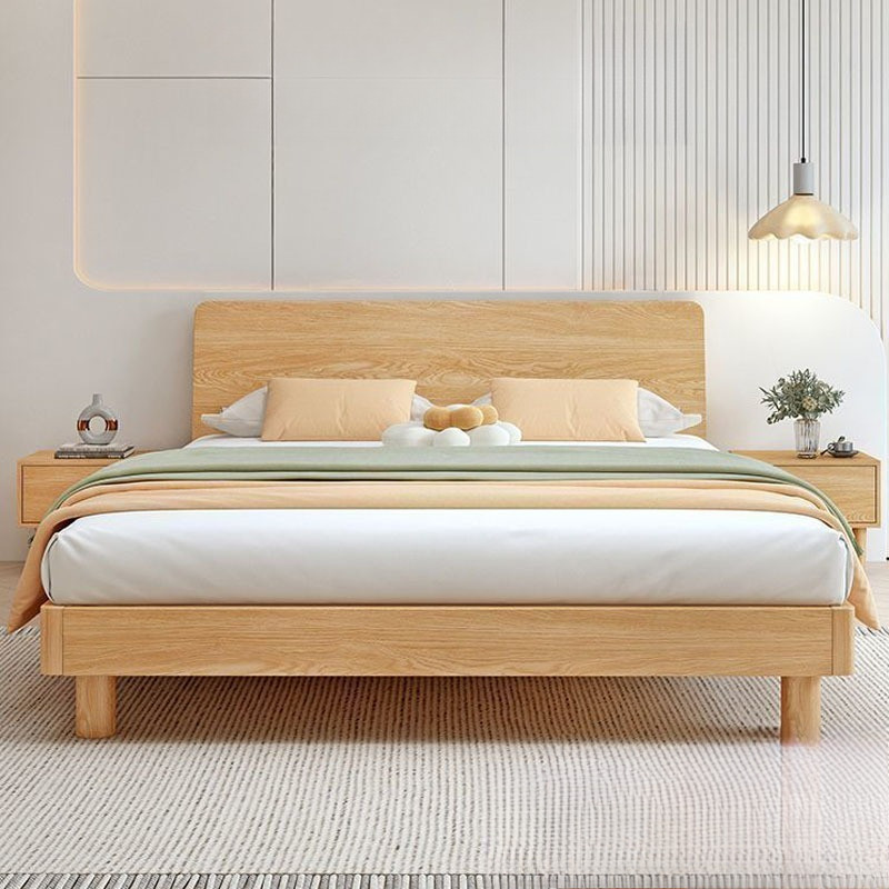 Modernity Solid Wood Bed Frame Walnut Wooden Bed Frame Bed Frame With Mattress Super Single/Queen/Ki