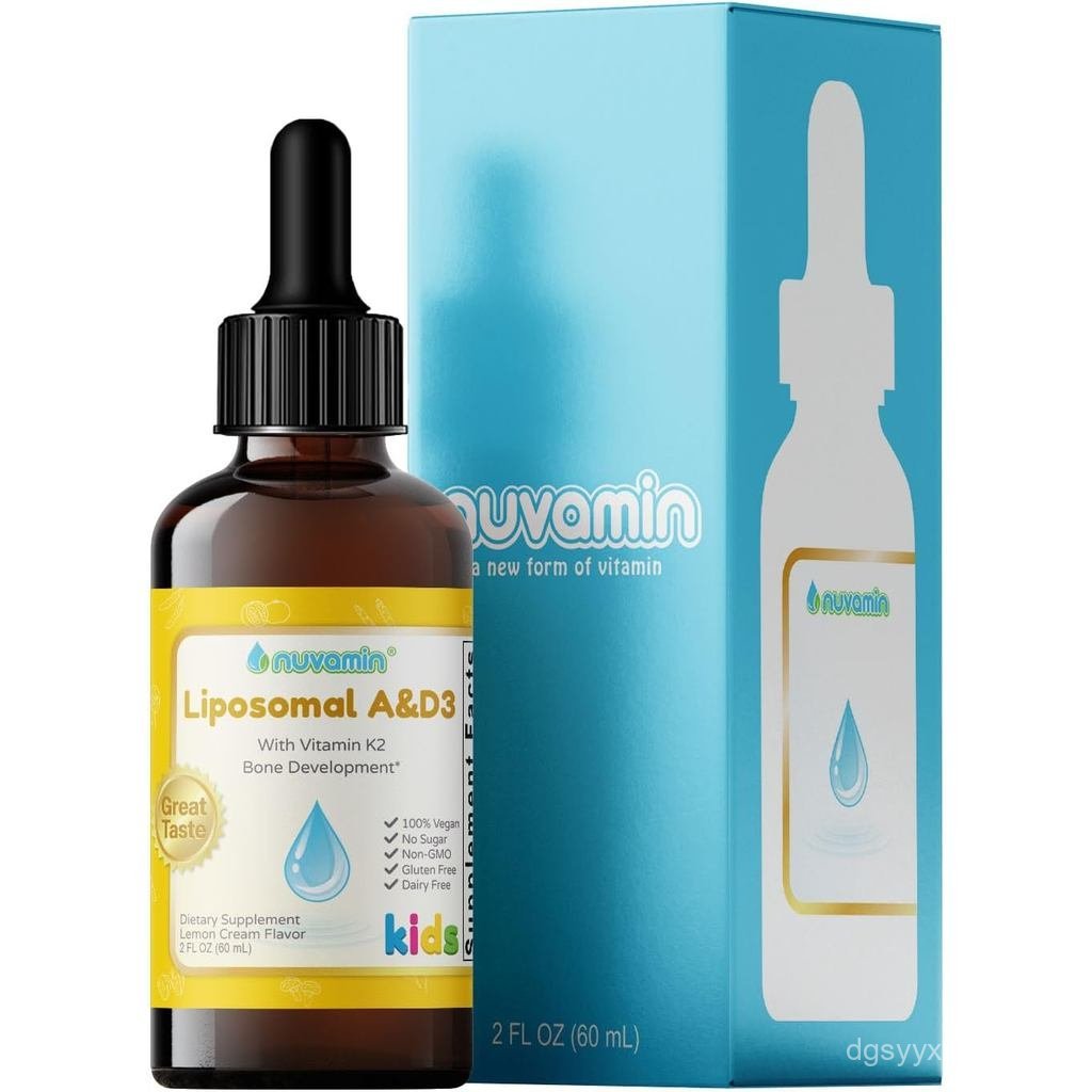 Nuvamin – Liquid Liposomal Vitamin A & D3 Drops for Baby เด็กวัยหัดเดิน Kids & Adults, 800 IU/mL, 2 