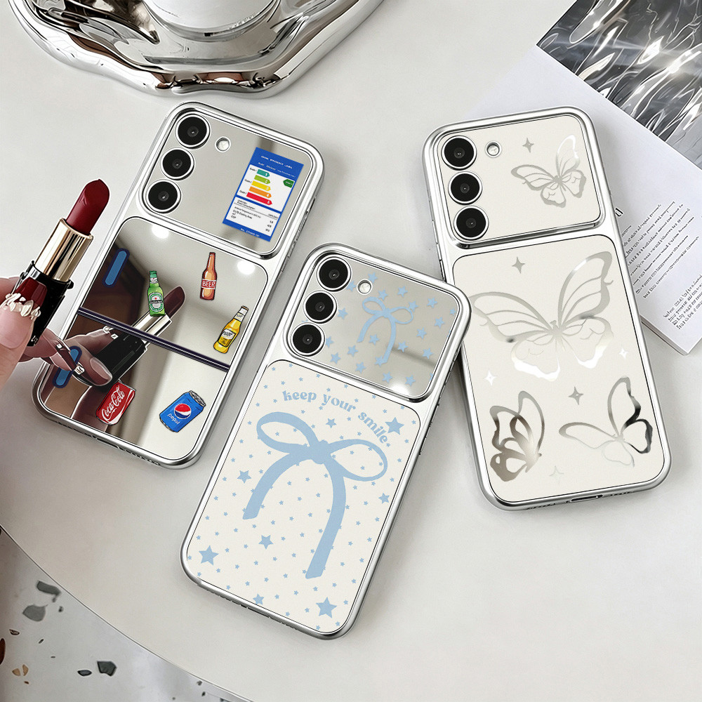 เคส For Samsung A26 A37 A15 A54 A53 A35 A36 A06 A05S A14 A07 A55 A52 A57 A17 A56 A34 S23 S24 S25 S26 Ultra A16 กระจกเงา