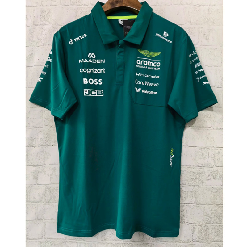 2026 Aston Martin Rugby Jersey Men Short Sleeve Blue Rugby Football Shirt