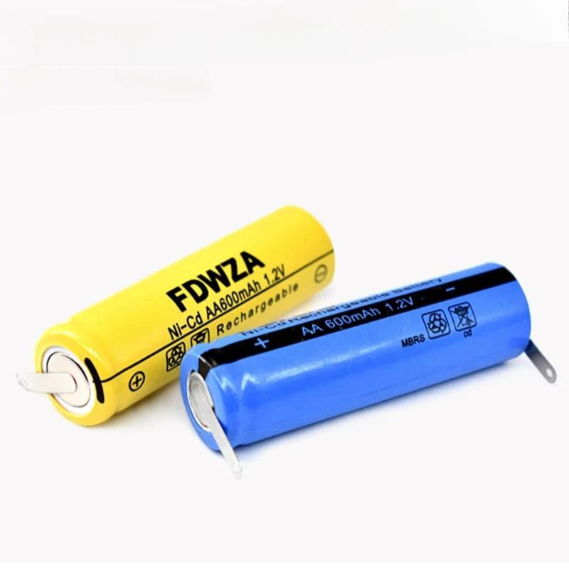 【QJ】2 ชิ้น/ล็อต 1.2V 600mAh แบตเตอรี่ NI-CD แบบชาร์จไฟได้