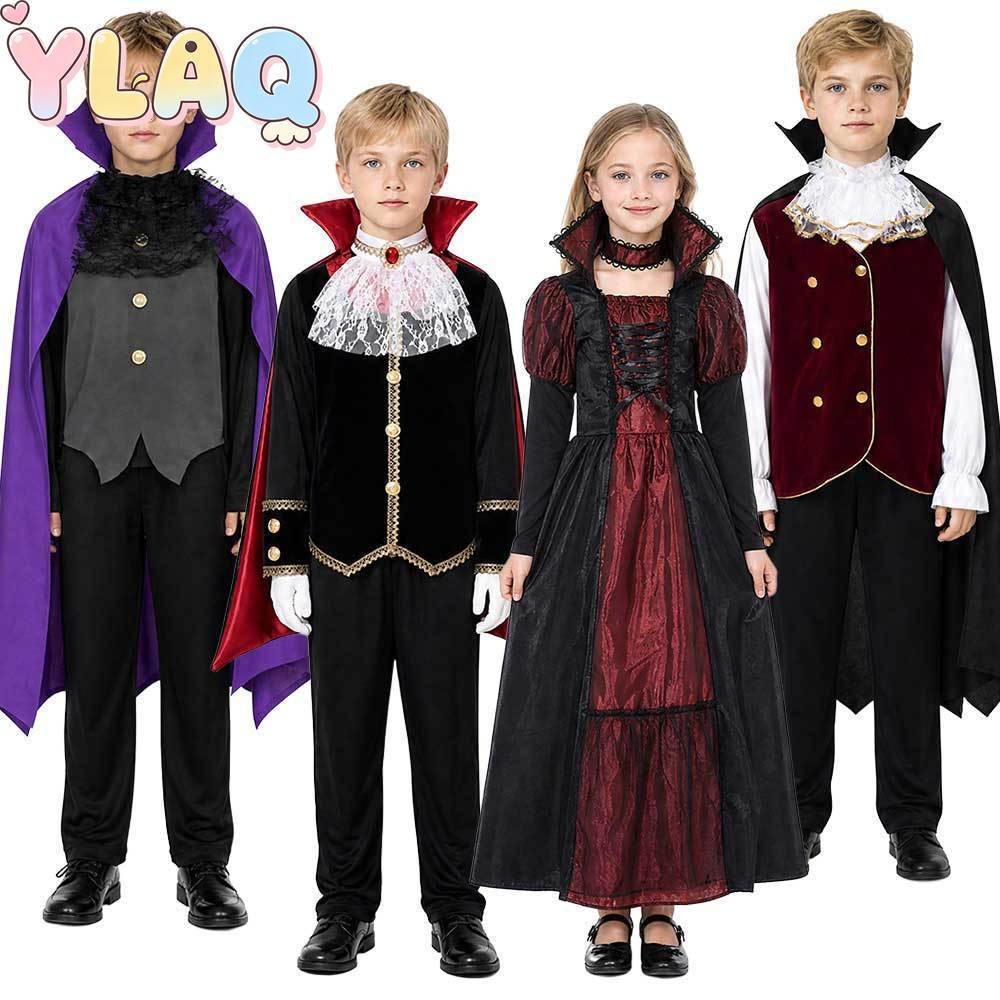 Vampire Baron และ Barones ชุดสําหรับชายหญิงฮาโลวีนคอสเพลย์เวทีชุดแฟนซีเครื่องแต่งกาย