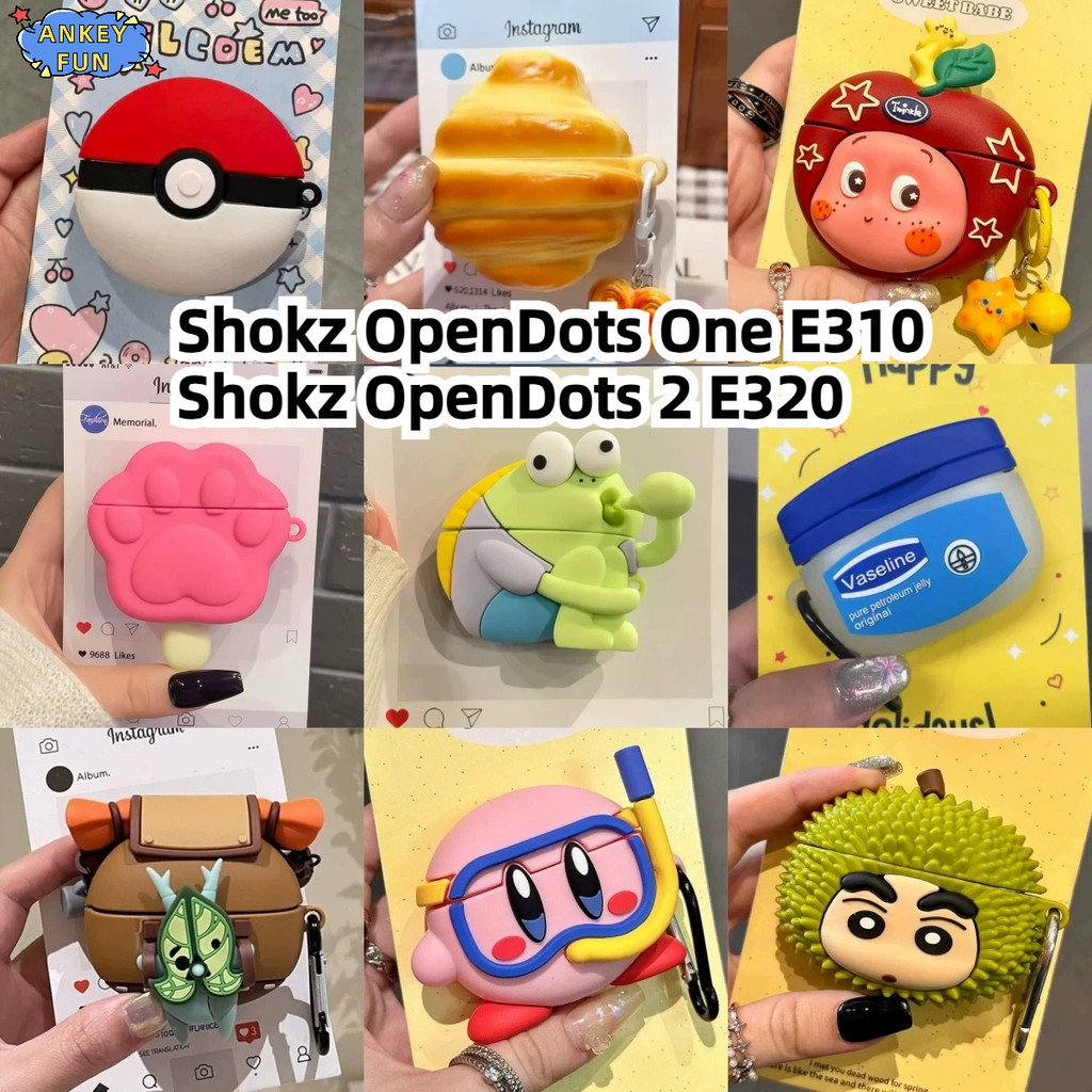 Compatible with Shokz OpenDots 2 E320 & OpenDots One E310 Protective Case Cute Cartoon Silicone Soft