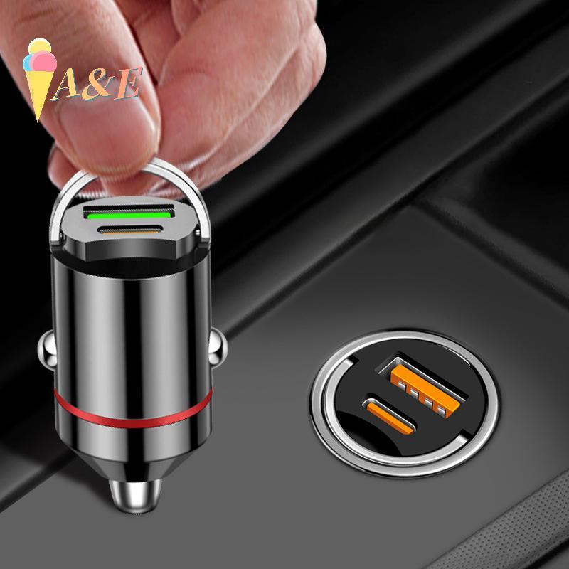 [QIMO] 200W Mini Dual Ports USB Car Charger Fast Charging Car Phone Charger Adapter สําหรับ 13 12 Hu