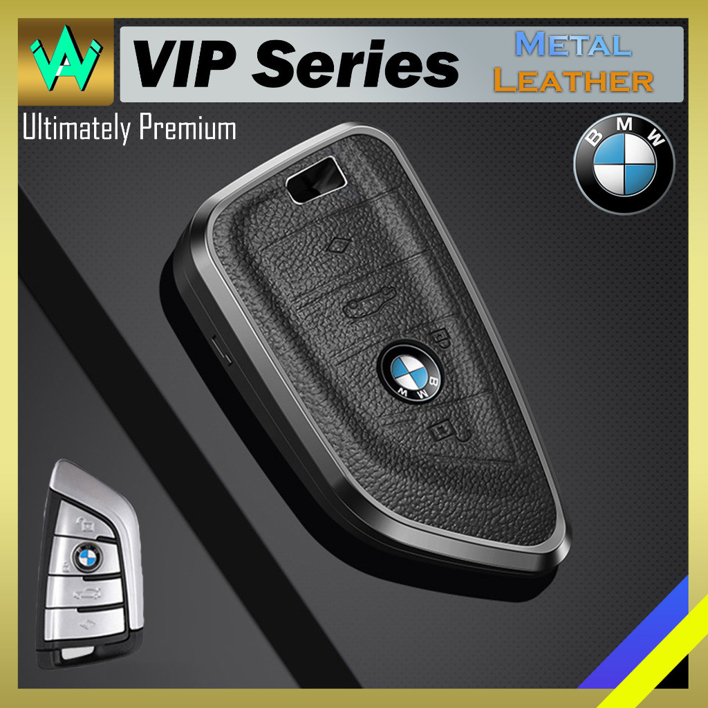 BMW อลูมิเนียมอัลลอยด์หนังแท้กุญแจรถ 3 5 7 Series X1 X3 X3 X5 X6 320i 330i 340i 520i 530i 730i 740i