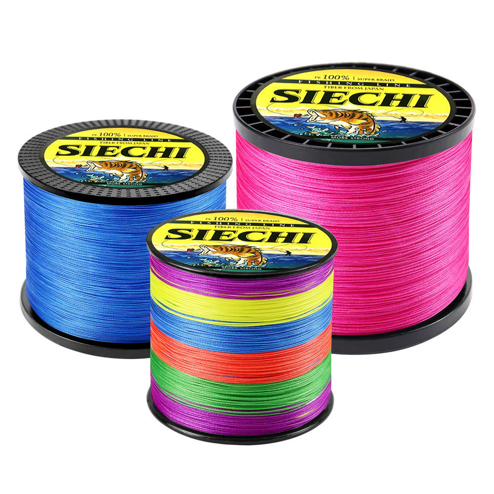 SIECHI 1000M 16 Strands สายถักปลาคาร์พสายตกปลาถักสายตกปลา PE ทนทานหลากสีสาย PE 100% เหยื่อตกปลา PE