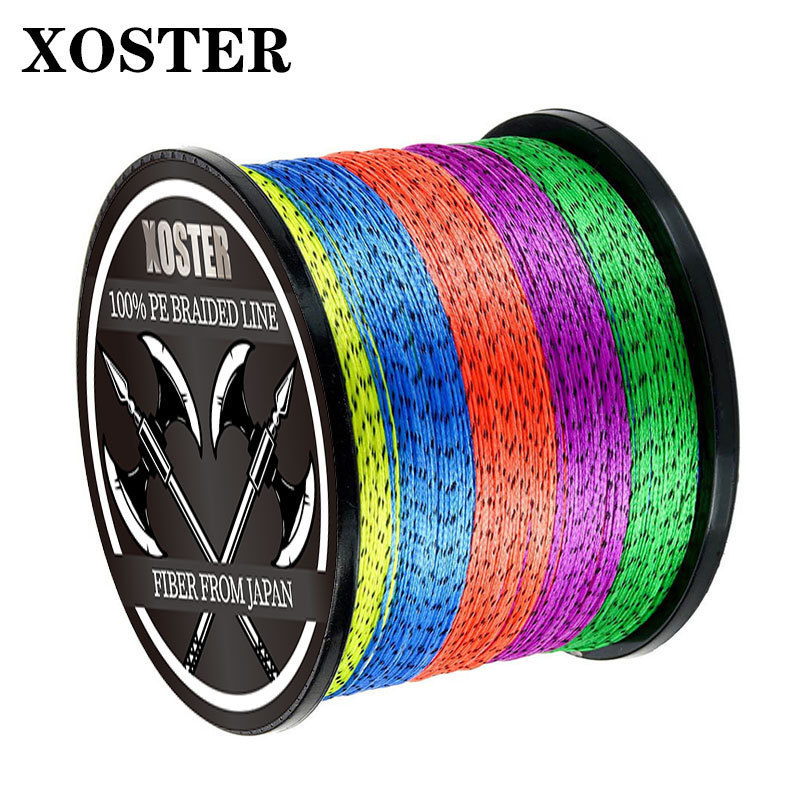 XOSTER 1000M 8X สายตกปลา PE ถัก 100% เครื่องมือ PE เหยื่อตกปลา