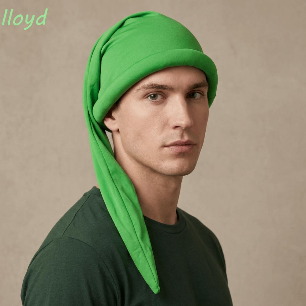 LLOYD หมวกเอลฟ์, หมวกคริสต์มาสคนแคระน้ําหนักเบาแหลมยาว, แต่งตัวสีทึบระบายอากาศนุ่ม Gnome หมวกคอสเพลย