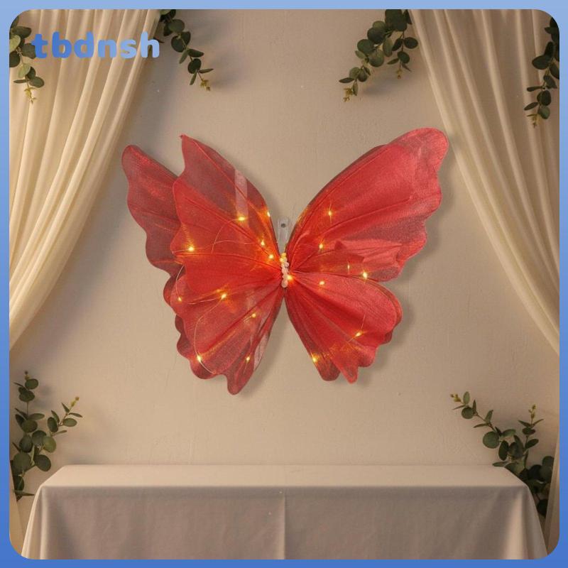 [tbdnsh] LED Butterfly Wedding Party Light Gauze Flower Fairy Lights ของตกแต่งสําหรับ